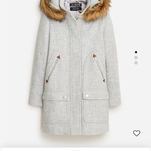 J.Crew Chateau Wool Parka in Heather Gray